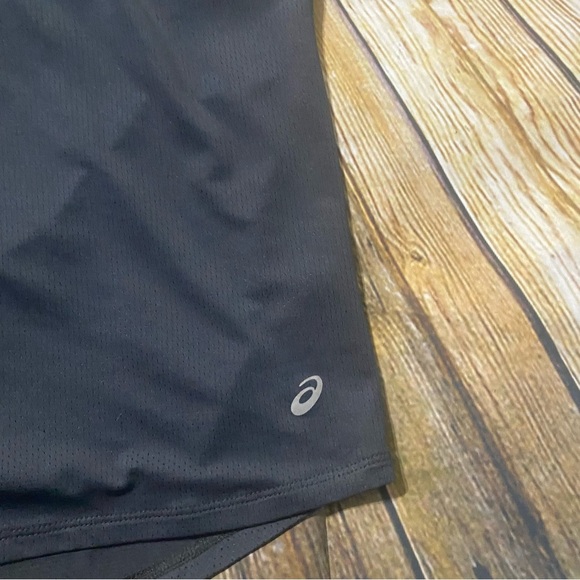 Asics Gray Mesh Cut Out Back Running Athletic Top - Picture 2 of 6